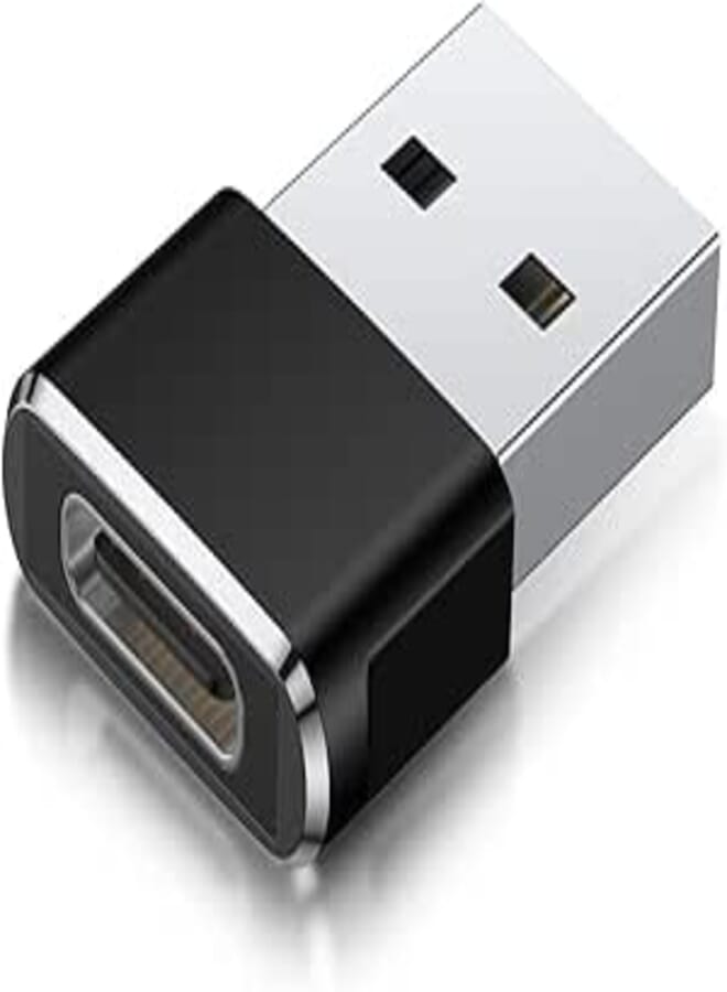 3.0 Male USB-A to 3.1 Female Adapter Type-C - Black